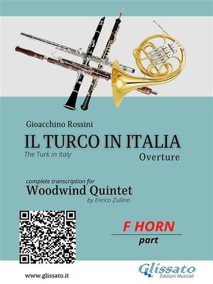 cover image of French Horn in F part--Il Turco in Italia for Woodwind Quintet